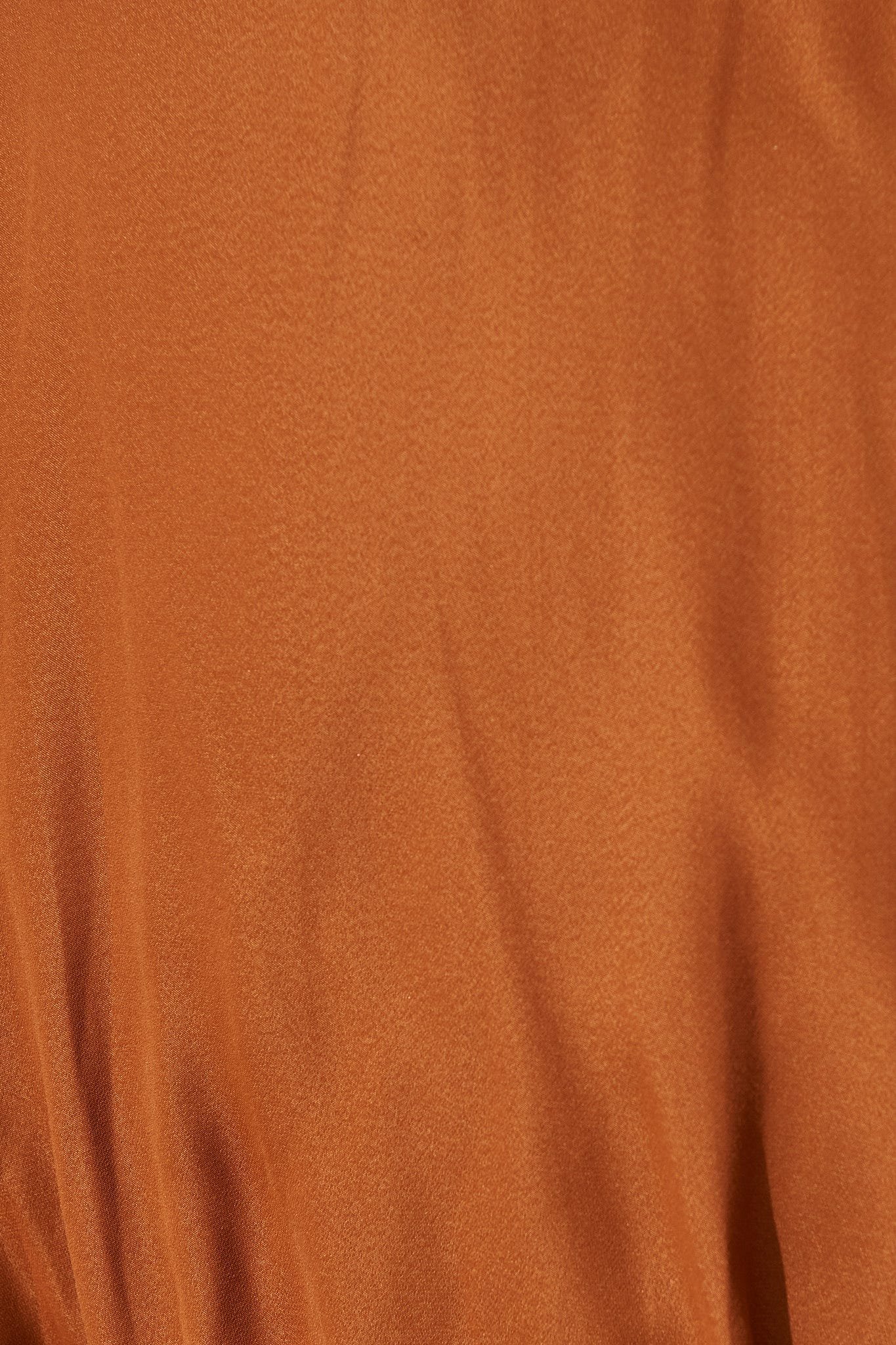 V Neck Top in Rust Satin - Image 7