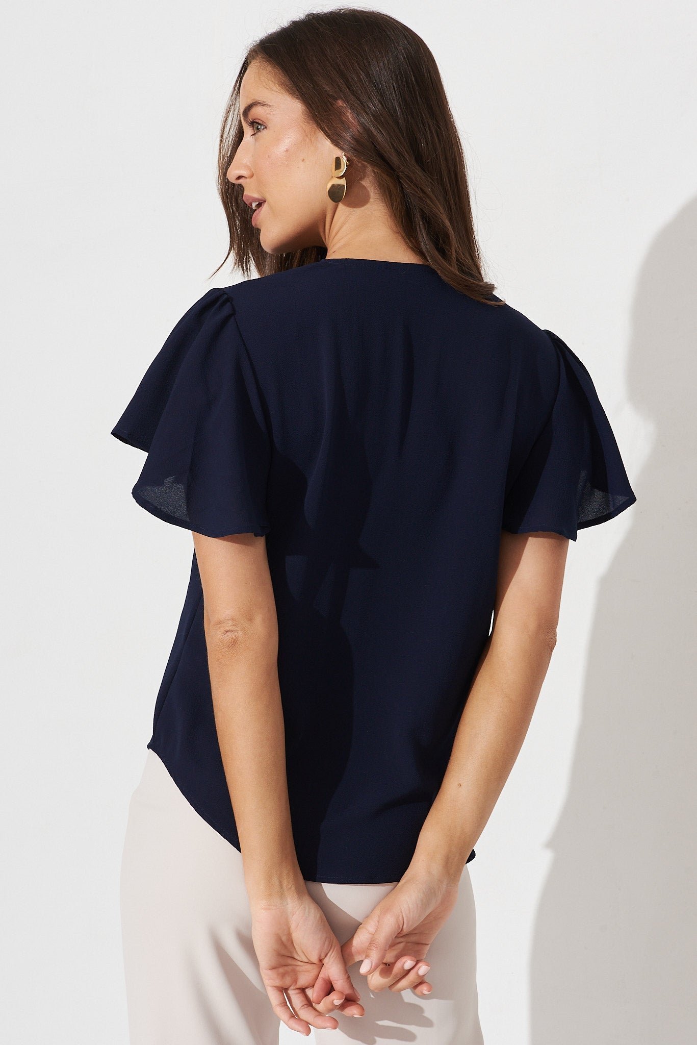 Zip Top In Navy - Image 4