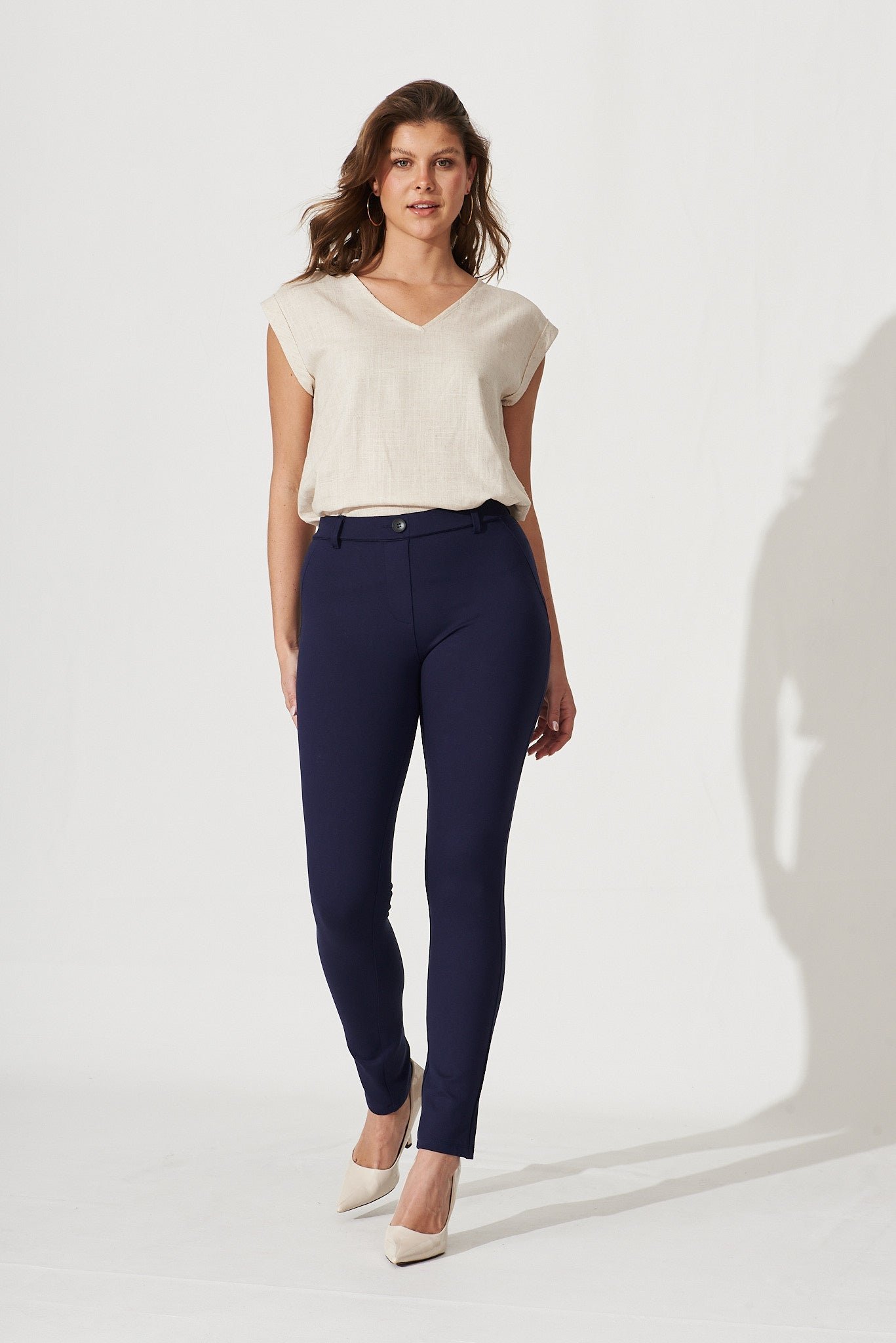 Top In Oatmeal Linen Blend