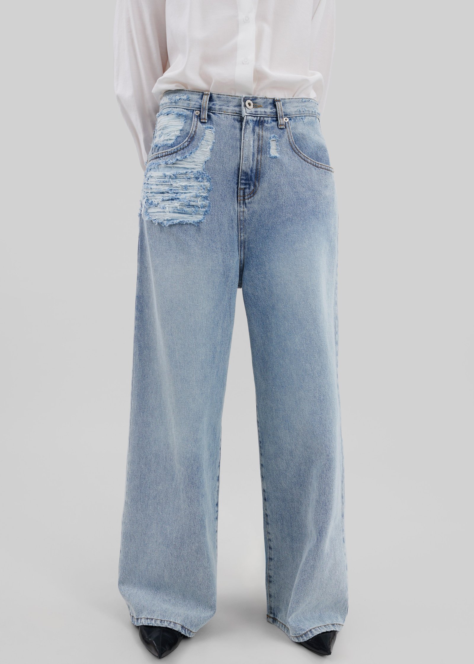 Ripped Jeans - Worn Wash - Image 5