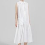 Button Up Midi Dress - White