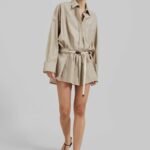 Belted Dress - Beige