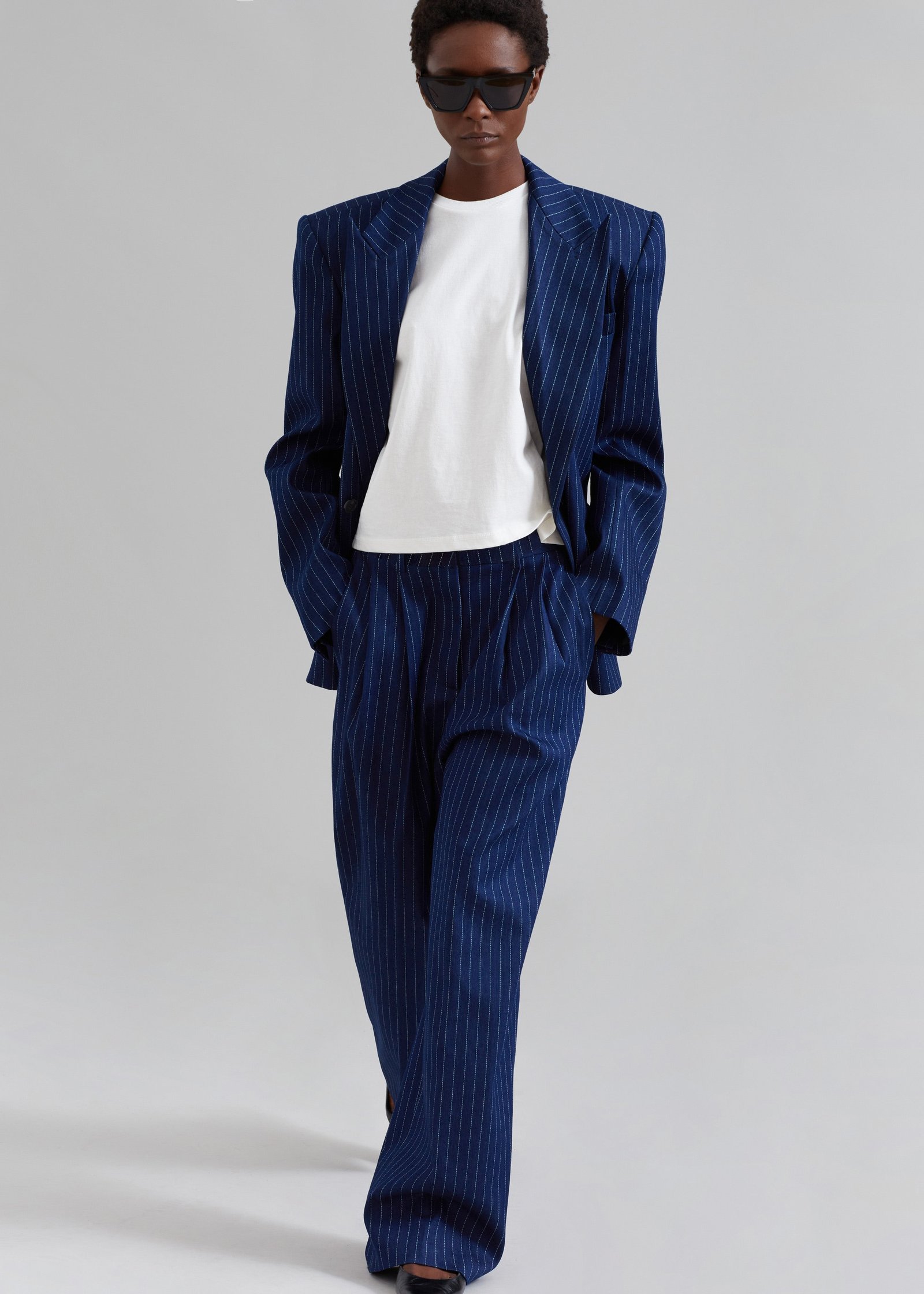 Denim Pants - Navy Pinstripe - Image 9