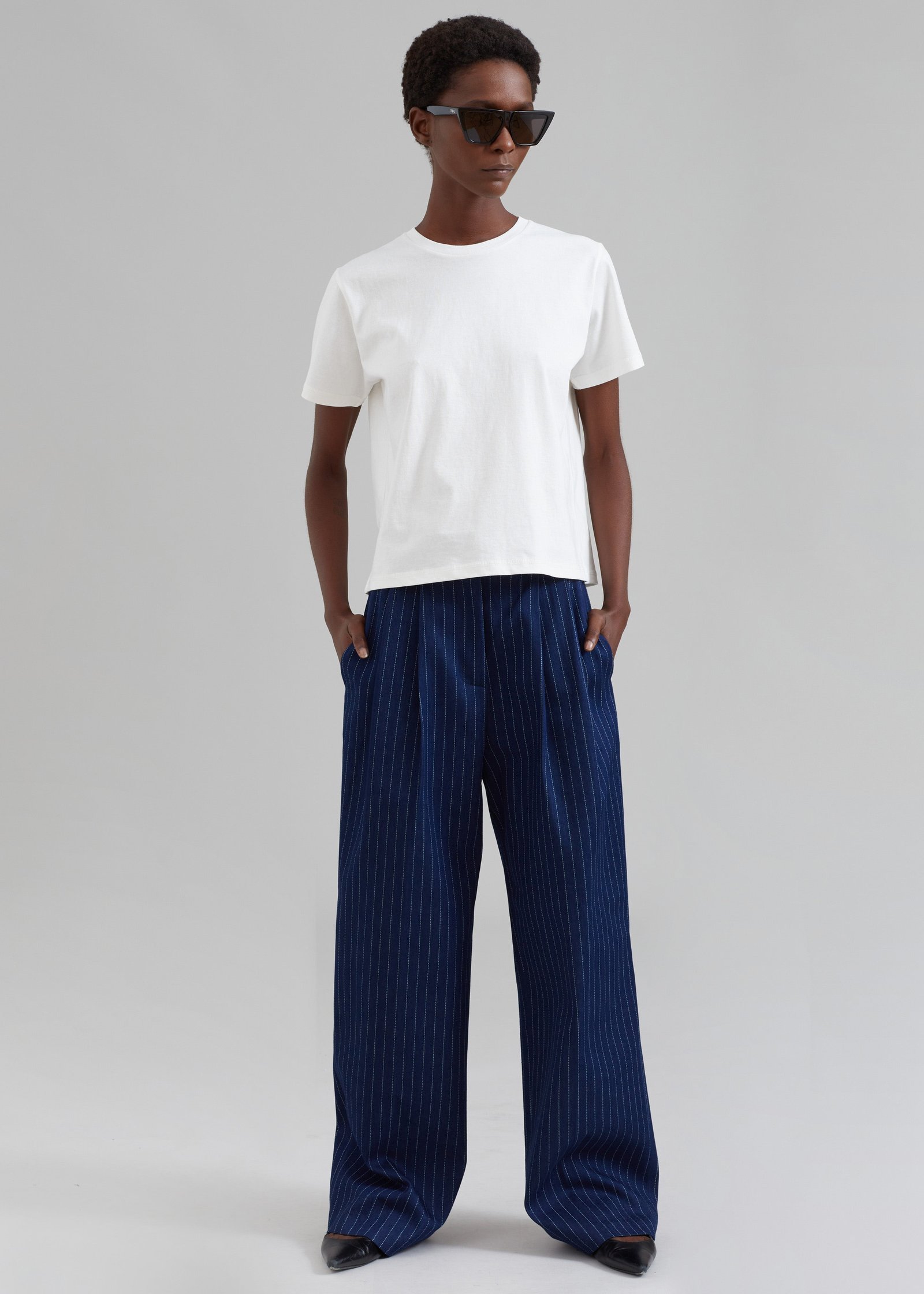 Denim Pants - Navy Pinstripe - Image 3
