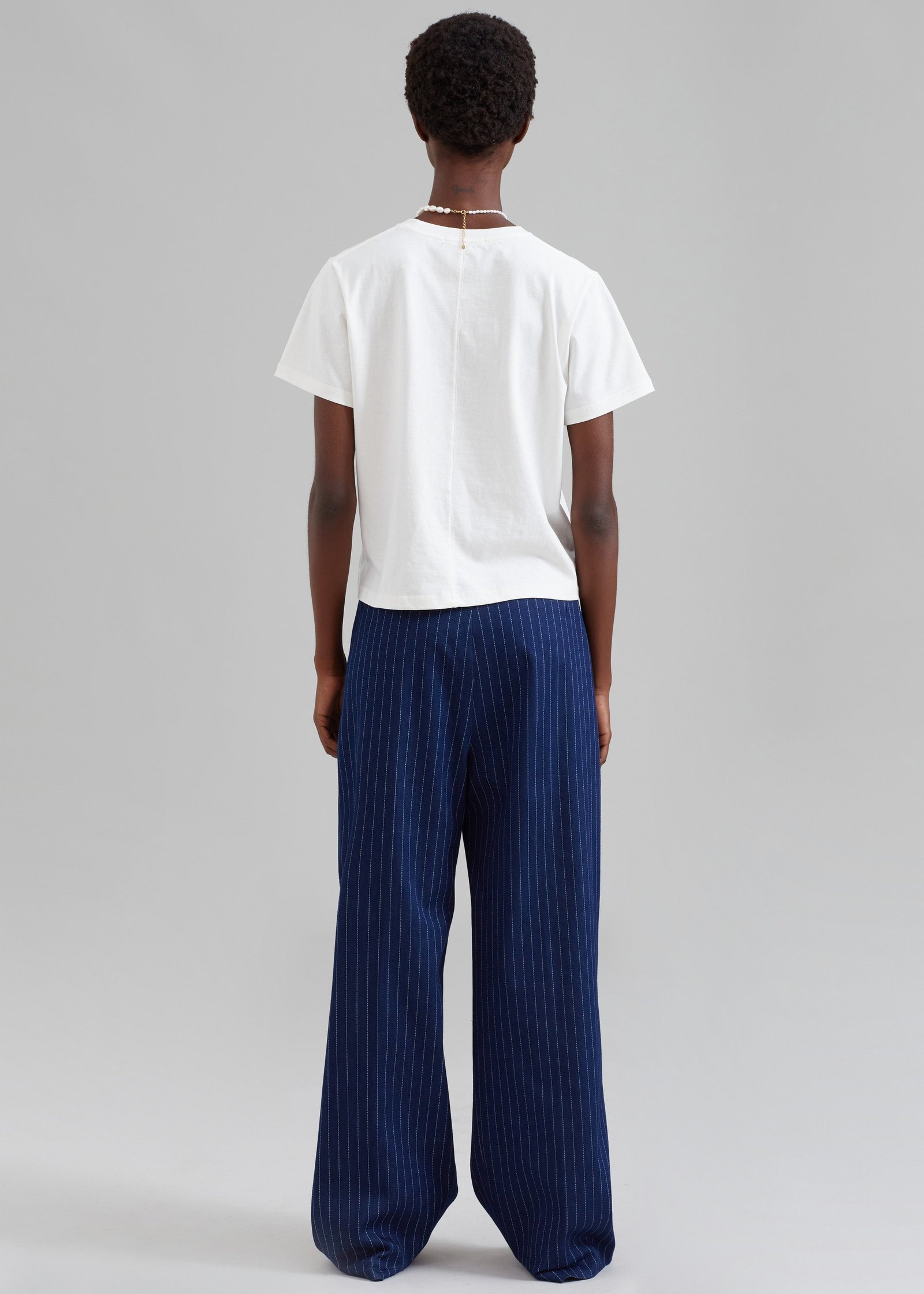 Denim Pants - Navy Pinstripe - Image 5