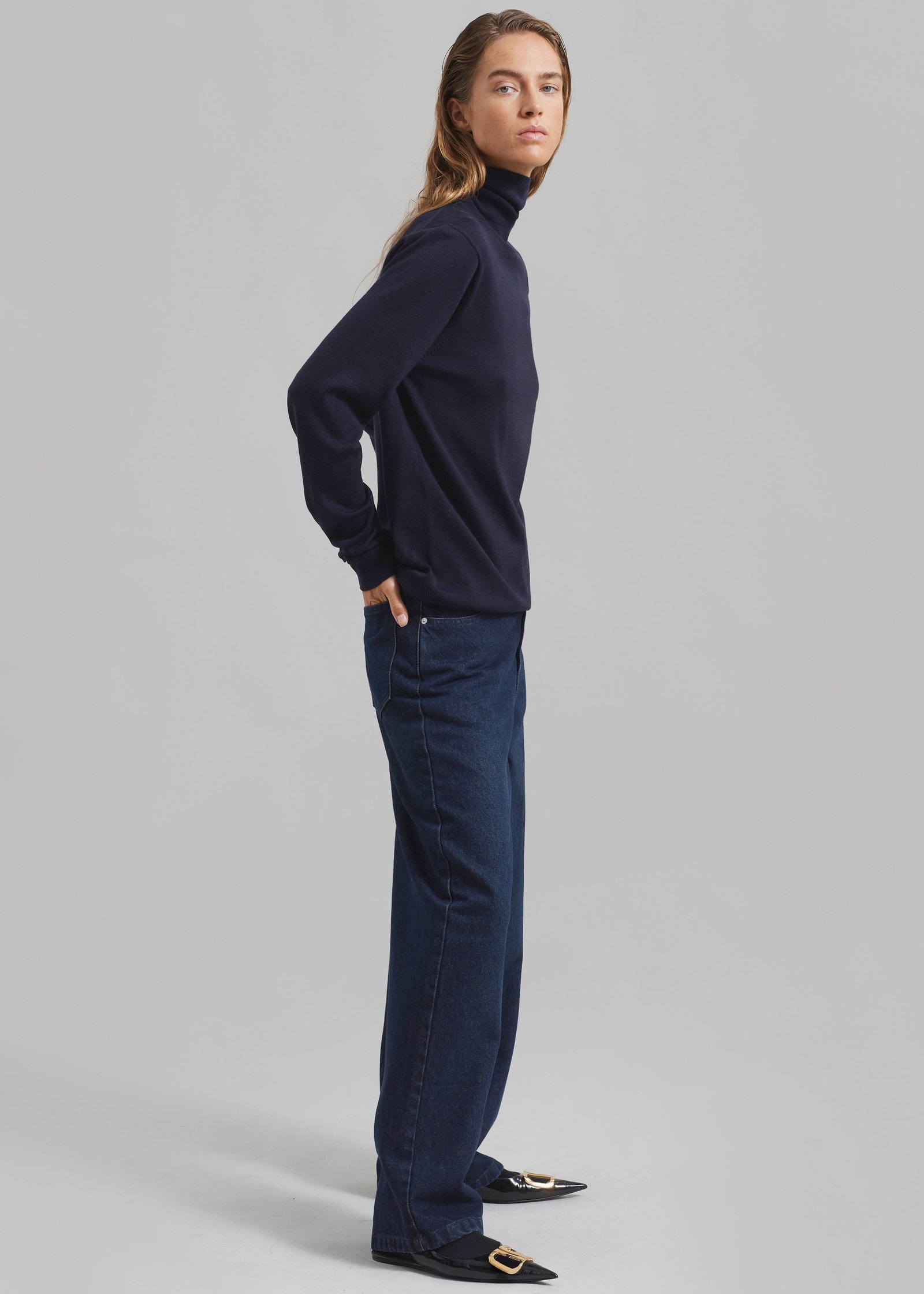 Denim Pants - Dark Wash - Image 5