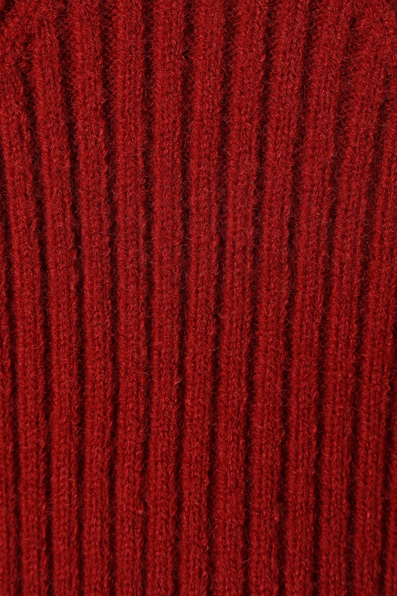 Sweetheart Neck Bell Sleeve Knit Sweater - Wine - Image 7